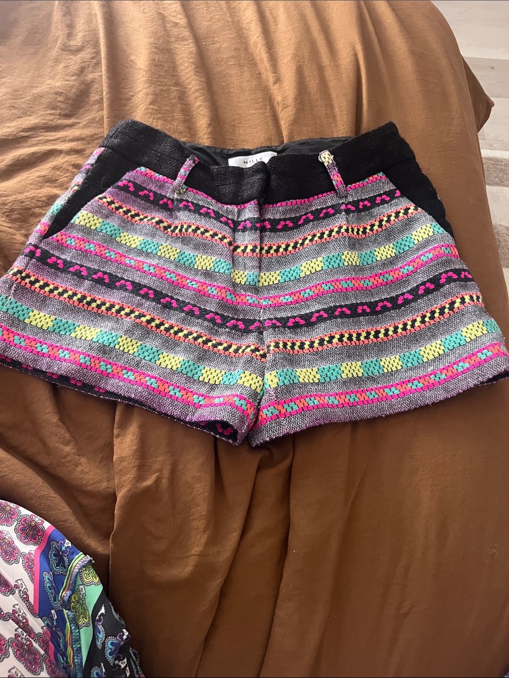 Molly Women’s Multicolor Patterned Knit Shorts - Unbranded